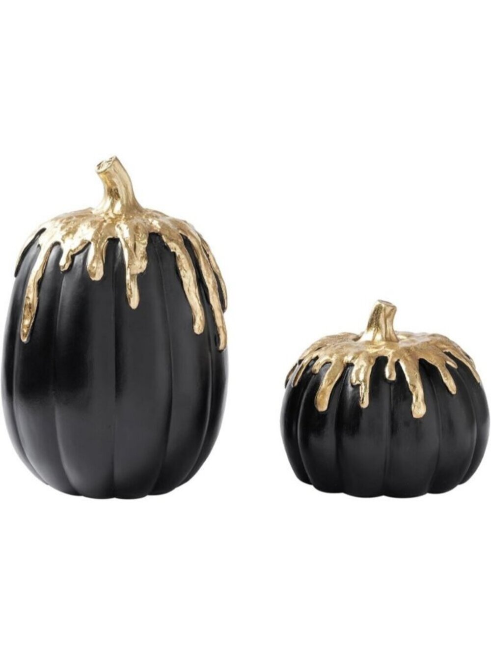 Black and Gold Pumpkins Decoration Halloween and Fall Decortions